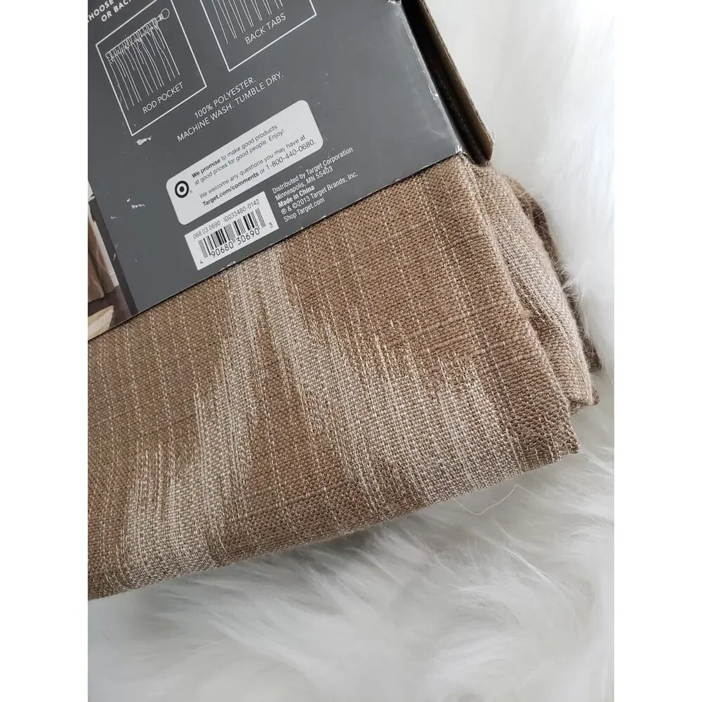 NEW Threshold Tan Jacquard Ikat 54x84 One Window Panel Target‎ Boho Tan Neutral